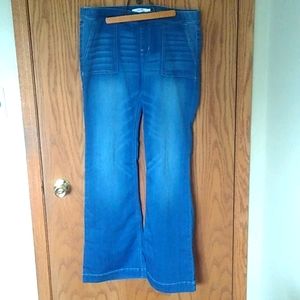 Cello mid rise medium wash flare leggings size XL